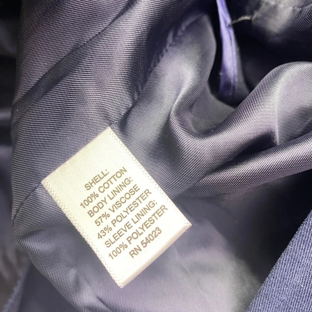 Banana Republic Mens 42R Navy Blue Cotton Blazer Tessuti Sondrio Modern Fit Coat